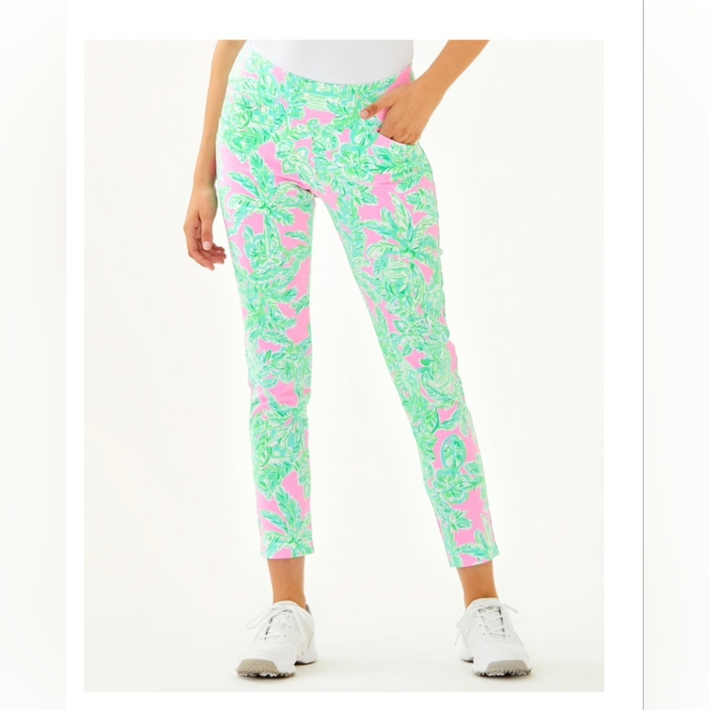 NWT Lilly Pulitzer Corso Pant Pink Sand Paradise. Size 12